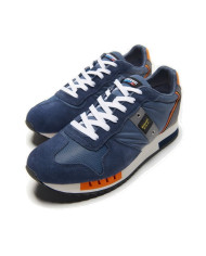 SNEAKERS BLAUER UOMO S3QUEENS01/STO-QUEENS01-NAVY/ORANGE