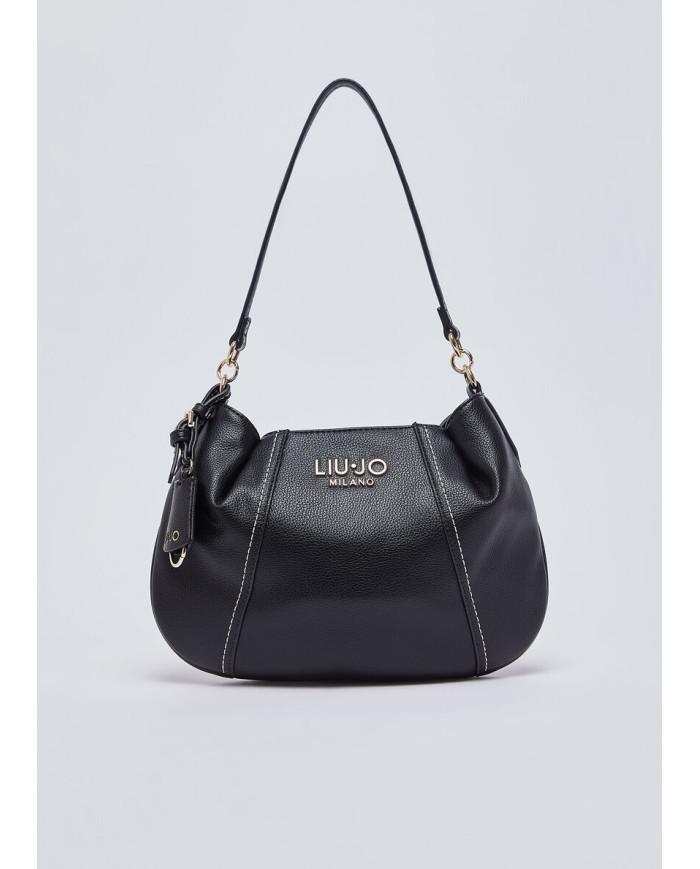 BORSA LIU JO DONNA LEATHER BAG HOBO PICCOLA BLACK 27X10X20CM AA6167 E1012 22222