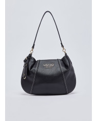 BORSA LIU JO DONNA LEATHER BAG HOBO PICCOLA BLACK 27X10X20CM AA6167 E1012 22222