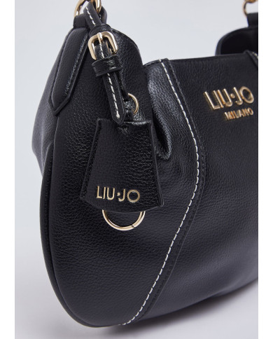 BORSA LIU JO DONNA LEATHER BAG HOBO PICCOLA BLACK 27X10X20CM AA6167 E1012 22222