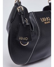 BORSA LIU JO DONNA LEATHER BAG HOBO PICCOLA BLACK 27X10X20CM AA6167 E1012 22222
