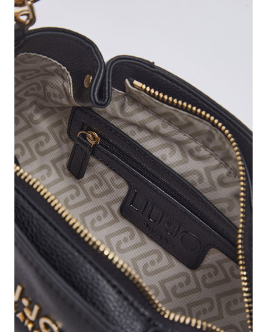BORSA LIU JO DONNA LEATHER BAG HOBO PICCOLA BLACK 27X10X20CM AA6167 E1012 22222