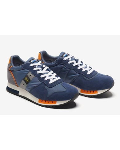 SNEAKERS BLAUER UOMO S3QUEENS01/STO-QUEENS01-NAVY/ORANGE