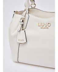 BORSA LIU JO DONNA LEATHER BAG TOTE BAG GRANDE CREAM 34X14X26CM AA6165 E1012 X0459
