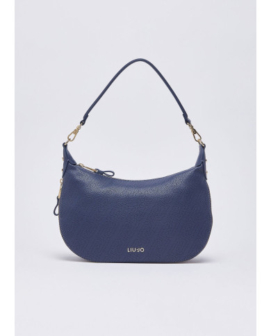 BORSA LIU JO DONNA CROSS OVER HOBO MEDIA CON LOGO MONOGRAM DRESS BLUE AA6133 ES026 94024