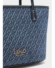 BORSA LIU JO DONNA LEATHER BAG TOTE BAG DRESS BLUE 30X12X23CM AA6071 T379A 94024