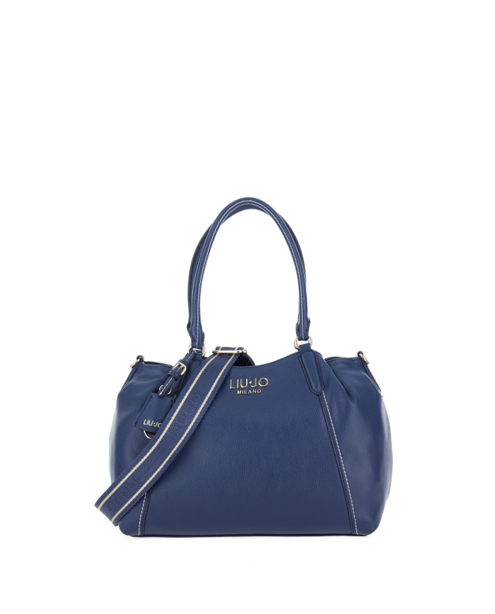 BORSA LIU JO DONNA LEATHER BAG TOTE BAG GRANDE DRESS BLU 34X14X26CM AA6165 E1012 94024