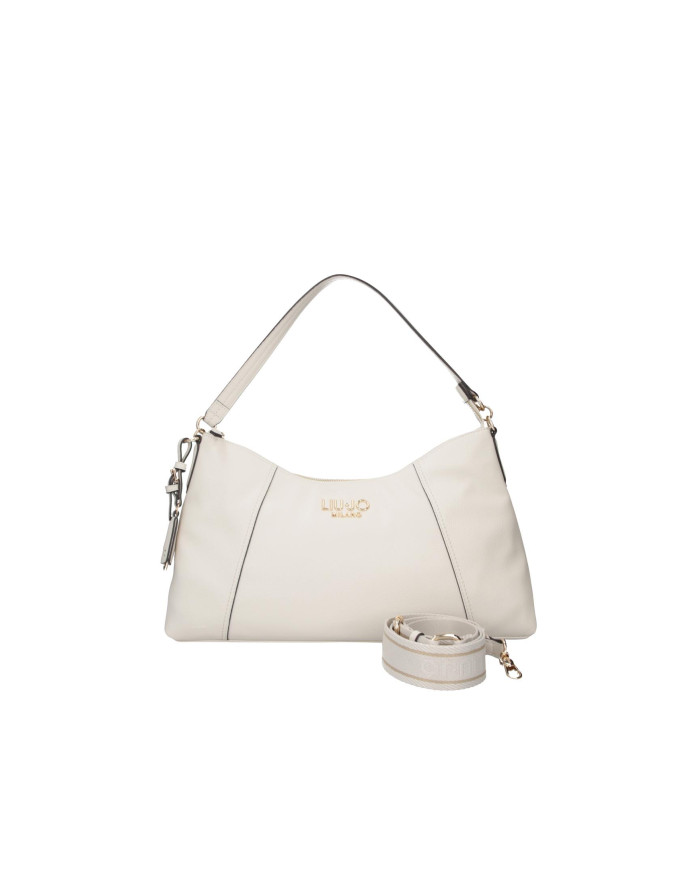 BORSA LIU JO DONNA LEATHER BAG HOBO MEDIA CREAM 39X12X23CM AA6164 E1012 X0459