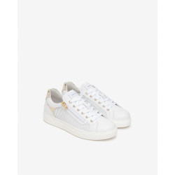SNEAKERS NEROGIARDINI DONNA SKIPPER BIANCO SKIPPER BIANCO T.BRILL PLATINO TR MALAGA E615252D/707