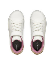 SNEAKERS GEOX BAMBINA J ECLYPER A - VIT.SIN+VER.GLIT WHITE/ROSE TG:28-35 J36LRA 0BCKC C0674/A