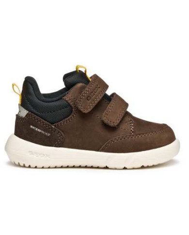 GEOX PRIMI PASSI BAMBINO B HYROO WPF A - NABUK+NYLON BROWN COTTO/BLACK TG:20-23 B365EA 032FU C0517/A
