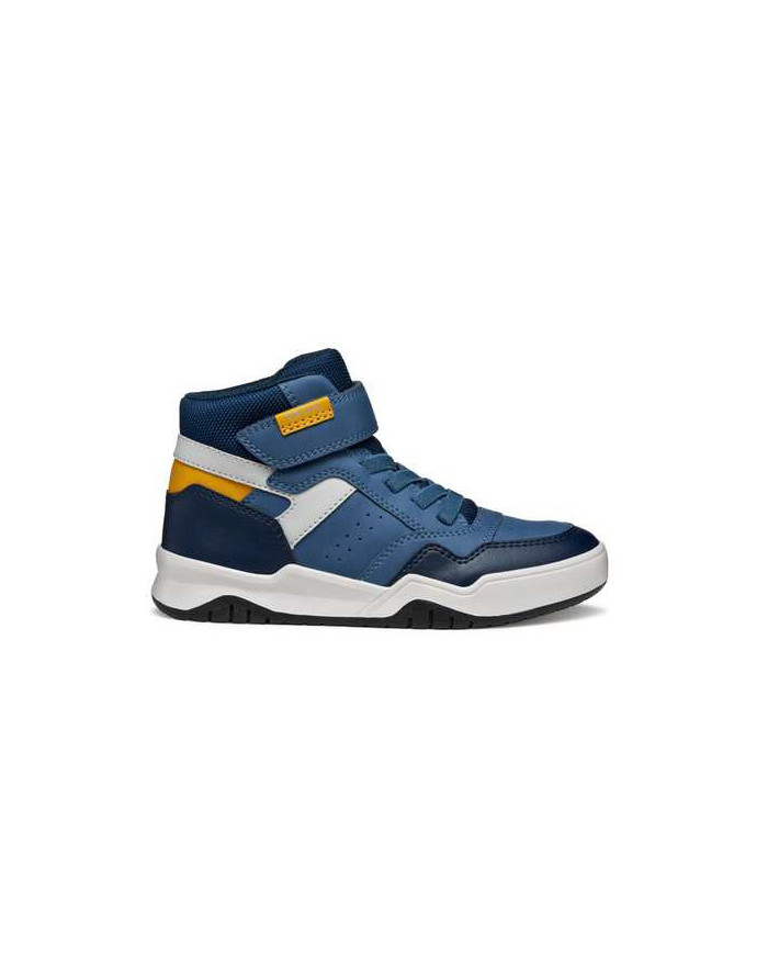 SNEAKERS GEOX BAMBINO J PERTH B. F - GBK CER.+NYLON  AVIO/GREY TG:28-35  J367RF 0MEFU C4263/A