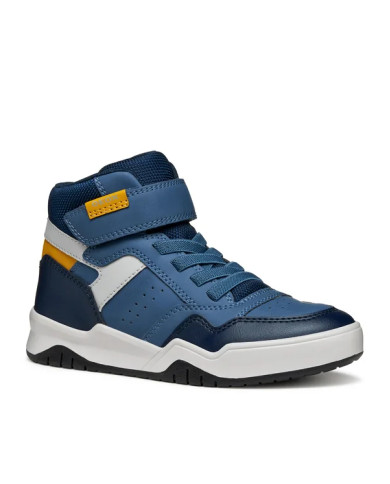 SNEAKERS GEOX BAMBINO J PERTH B. F - GBK CER.+NYLON  AVIO/GREY TG:28-35  J367RF 0MEFU C4263/A