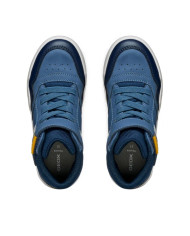 SNEAKERS GEOX BAMBINO J PERTH B. F - GBK CER.+NYLON  AVIO/GREY TG:28-35  J367RF 0MEFU C4263/A