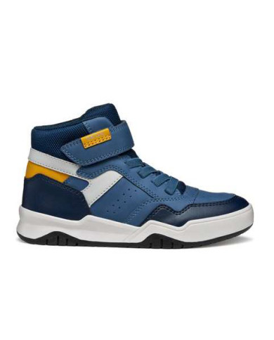 SNEAKERS GEOX BAMBINO J PERTH B. F - GBK CER.+NYLON  AVIO/GREY TG:36-37 J367RF 0MEFU C4263/B