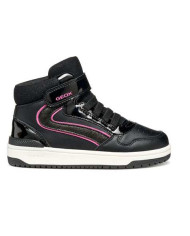SNEAKERS GEOX BAMBINA J WASHIBA A - GEOBUCK+VERN.SIN BLACK/FUCHSIA