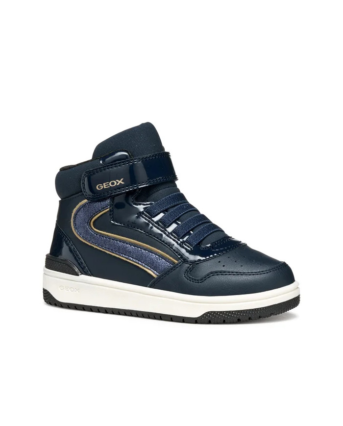 SNEAKERS GEOX BAMBINA  J WASHIBA A - GEOBUCK+VERN.SIN NAVY/PLATINUM TG:28-35 J56HXA 05402 C4256/A 