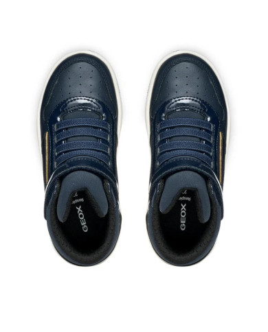SNEAKERS GEOX BAMBINA  J WASHIBA A - GEOBUCK+VERN.SIN NAVY/PLATINUM TG:28-35 J56HXA 05402 C4256/A 