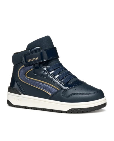 SNEAKERS GEOX BAMBINA J WASHIBA A - GEOBUCK+VERN.SIN NAVY/PLATINUM TG:36-37 56HXA 05402 C4256/B 