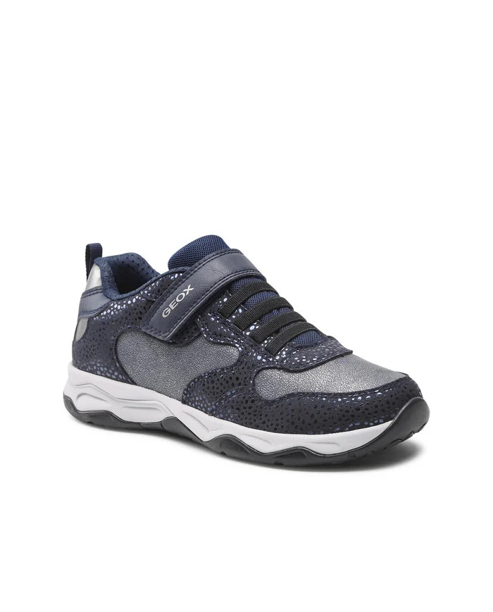 SNEAKERS GEOX BAMBINA NAVY/SILVER TG:28-35 J16CMA 0DHBC C4201/A 