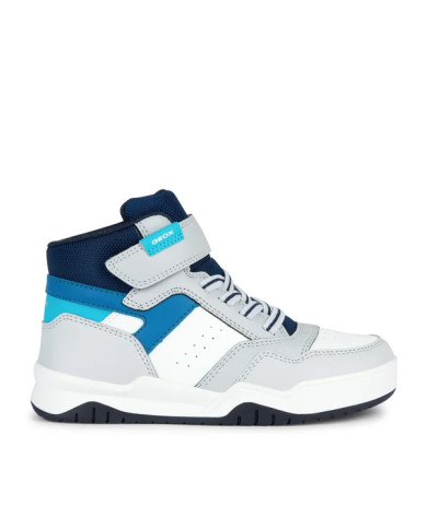 SNEAKERS  GEOX BAMBINO J PERTH B. F - GBK BOTT.+NYLON LT GREY/LT BLUE TG:28-35 J367RF 0FE8V C9145