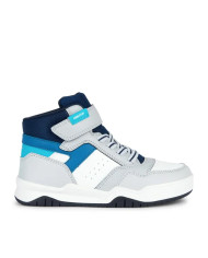 SNEAKERS  GEOX BAMBINO J PERTH B. F - GBK BOTT.+NYLON LT GREY/LT BLUE TG:28-35 J367RF 0FE8V C9145