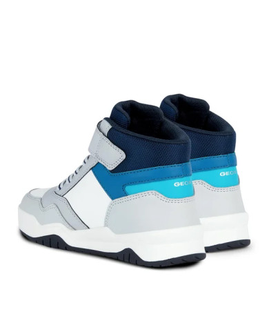 SNEAKERS  GEOX BAMBINO J PERTH B. F - GBK BOTT.+NYLON LT GREY/LT BLUE TG:28-35 J367RF 0FE8V C9145