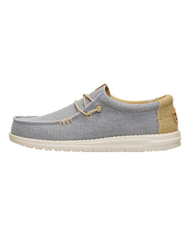 MOCASSINO HEY DUDE UOMO WALLY BRAIDED FLANNEL GREY/OLIVE GREY FLANNEL GREY/OLIVE GREY  HD.40003/1YF