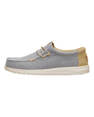 MOCASSINO HEY DUDE UOMO WALLY BRAIDED FLANNEL GREY/OLIVE GREY FLANNEL GREY/OLIVE GREY  HD.40003/1YF