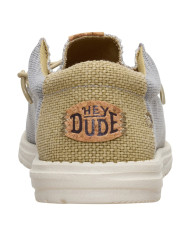 MOCASSINO HEY DUDE UOMO WALLY BRAIDED FLANNEL GREY/OLIVE GREY FLANNEL GREY/OLIVE GREY  HD.40003/1YF