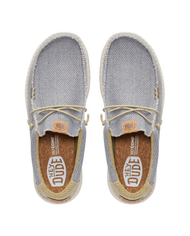 MOCASSINO HEY DUDE UOMO WALLY BRAIDED FLANNEL GREY/OLIVE GREY FLANNEL GREY/OLIVE GREY  HD.40003/1YF