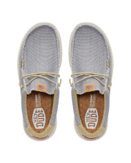 MOCASSINO HEY DUDE UOMO WALLY BRAIDED FLANNEL GREY/OLIVE GREY FLANNEL GREY/OLIVE GREY  HD.40003/1YF