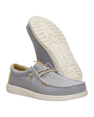 MOCASSINO HEY DUDE UOMO WALLY BRAIDED FLANNEL GREY/OLIVE GREY FLANNEL GREY/OLIVE GREY  HD.40003/1YF