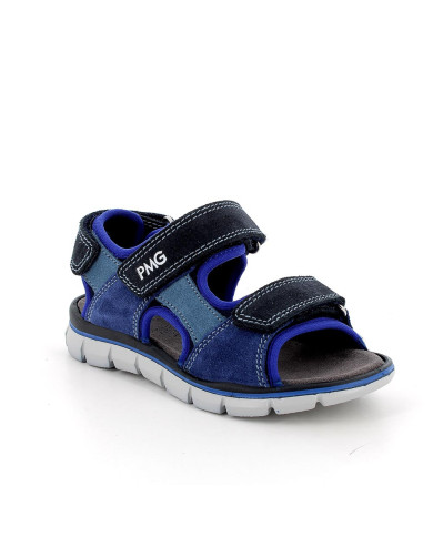 SANDALO PRIMIGI BAMBINO SCAMOSCIATO ZAFF-NAVY-JEANS TG:31-35 7895233/B 