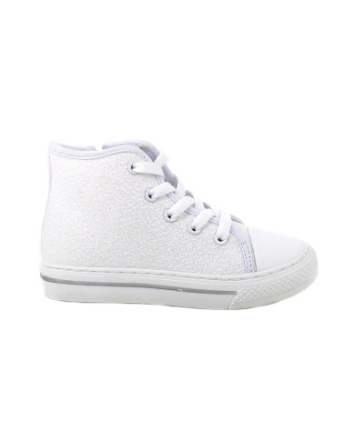 SNEAKERS PRIMIGI BAMBINA T.GLITTER BIANCO CON ZIP 7949177