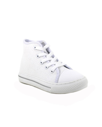 SNEAKERS PRIMIGI BAMBINA T.GLITTER BIANCO CON ZIP 7949177