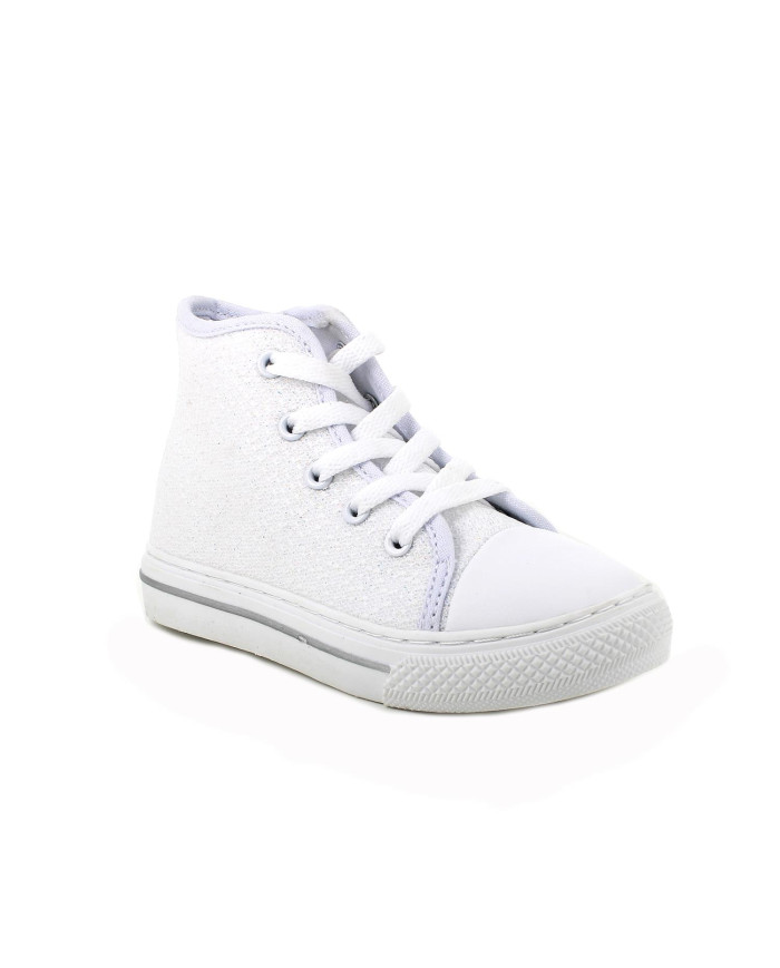SNEAKERS PRIMIGI BAMBINA T.GLITTER BIANCO CON ZIP 7949177