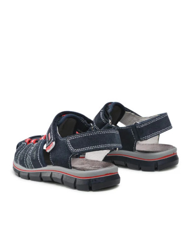 SANDALO PRIMIGI BAMBINO SCAMOSCIAT/RETE/NAVY 1890000