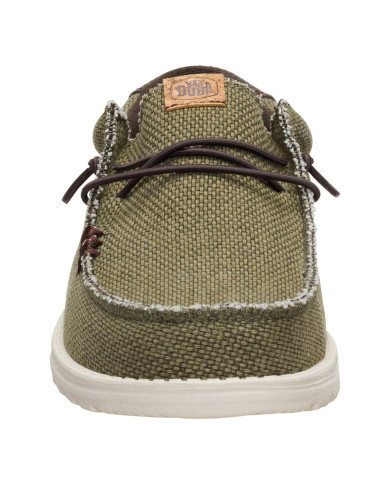 MOCASSINO HEY DUDE UOMO WALLY BRAIDED BURNT OLIVE/DELICIOSO BROWN HD.40003 3CI 