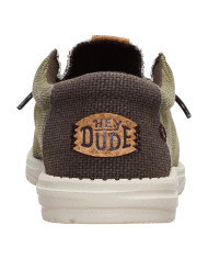 MOCASSINO HEY DUDE UOMO WALLY BRAIDED BURNT OLIVE/DELICIOSO BROWN HD.40003 3CI 