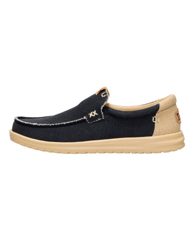 MOCASSINO HEY DUDE UOMO MIKKA BRAIDED BLACK/BOULDER TAN HD.40124 0RR