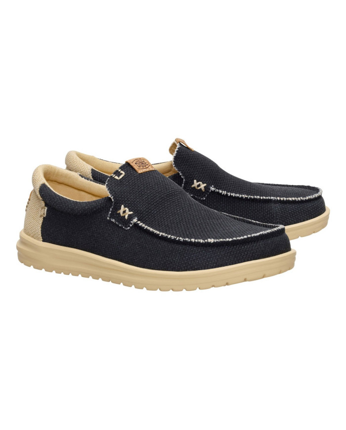 MOCASSINO HEY DUDE UOMO MIKKA BRAIDED BLACK/BOULDER TAN HD.40124 0RR