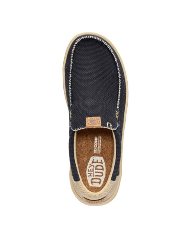 MOCASSINO HEY DUDE UOMO MIKKA BRAIDED BLACK/BOULDER TAN HD.40124 0RR