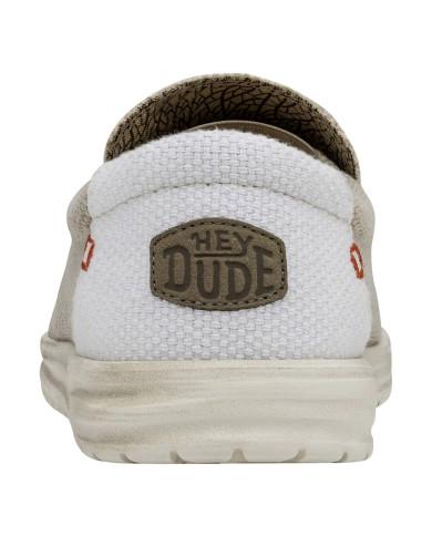 MOCASSINO HEY DUDE UOMO MIKKA BRAIDED OFF WHITE HD.40124 1LB