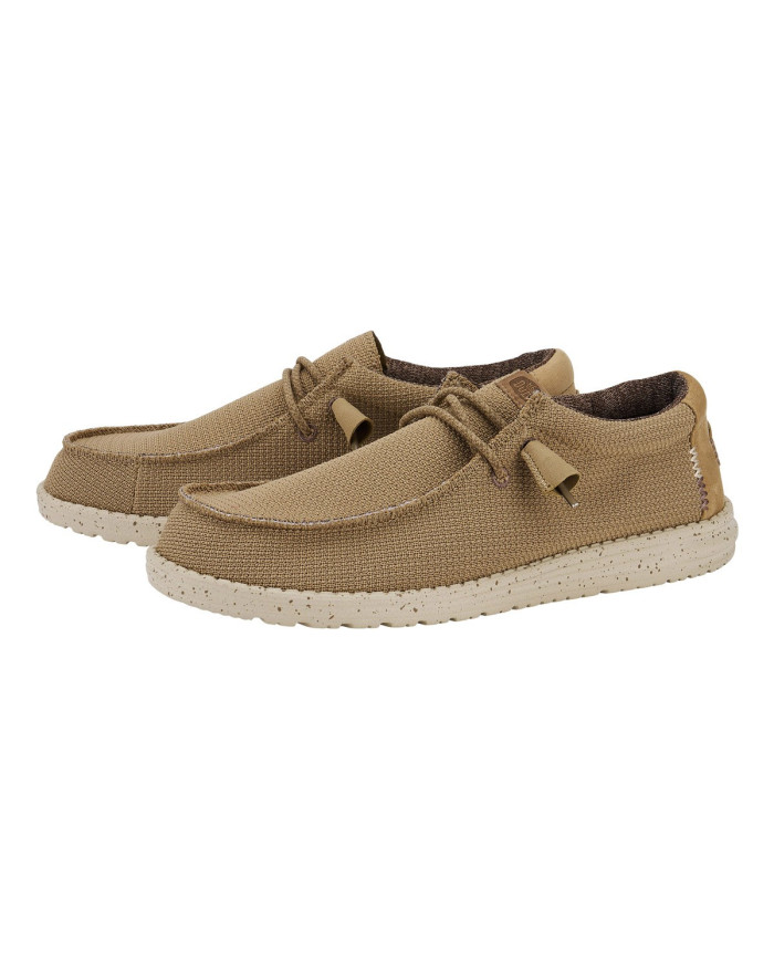 MOCASSINO HEY DUDE UOMO WALLY SPORT MESH TAN/WHITE HD.40403 25W