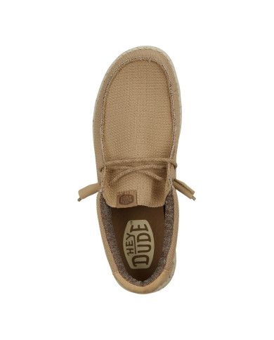 MOCASSINO HEY DUDE UOMO WALLY SPORT MESH TAN/WHITE HD.40403 25W