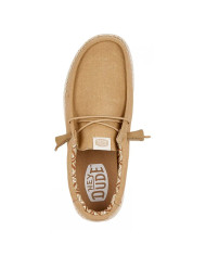 MOCASSINO HEY DUDE UOMO WALLY STRETCH CANVAS TAN HD.40700 265 