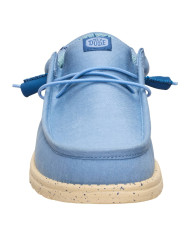 MOCASSINO HEY DUDE UOMO WALLY STRETCH CANVAS FADED DENIM/BOULDER TAN HD.40700 5DD