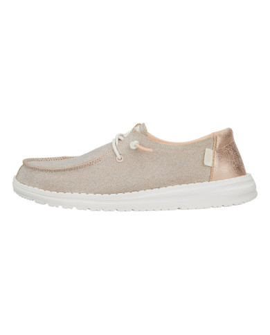 MOCASSINO HEY DUDE DONNA WENDY METALLIC SPARKLE ROSE GOLD HD.41082 7D9