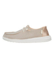 MOCASSINO HEY DUDE DONNA WENDY METALLIC SPARKLE ROSE GOLD HD.41082 7D9